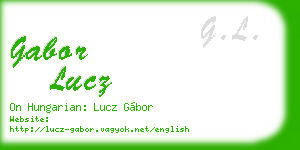 gabor lucz business card