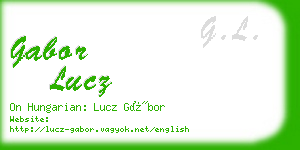 gabor lucz business card